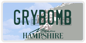 GRYBOMB  license plate in NH