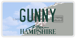 GUNNY  license plate in NH