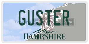 GUSTER  license plate in NH