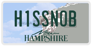 H1SSNOB  license plate in NH