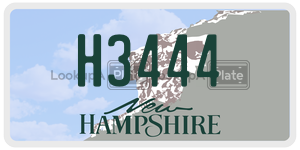 H3444  license plate in NH