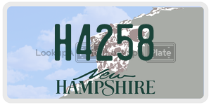 H4258  license plate in NH