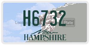 H6732  license plate in NH