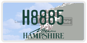 H8885  license plate in NH
