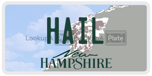 HAIL  license plate in NH