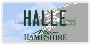 HALLE  license plate in NH