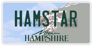 HAMSTAR  license plate in NH