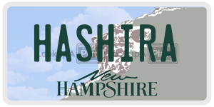 HASHIRA  license plate in NH