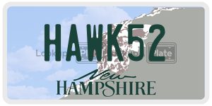 HAWK52  license plate in NH
