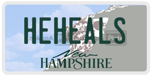 HEHEALS  license plate in NH