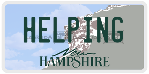 HELPING  license plate in NH