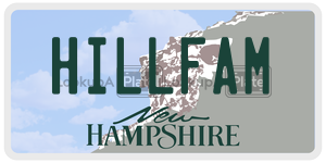 HILLFAM  license plate in NH