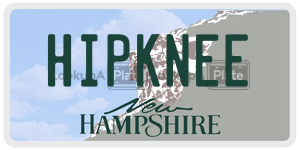HIPKNEE  license plate in NH