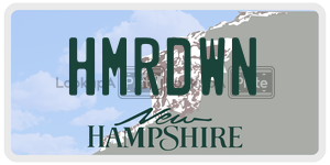 HMRDWN  license plate in NH