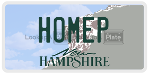 HOMEP license plate in New Hampshire