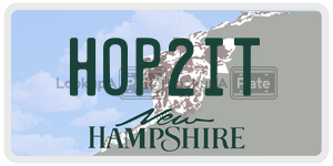 HOP2IT  license plate in NH