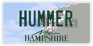 HUMMER  license plate in NH