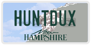 HUNTDUX  license plate in NH
