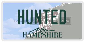 HUNTED  license plate in NH