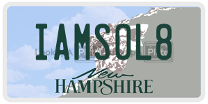 IAMSOL8  license plate in NH