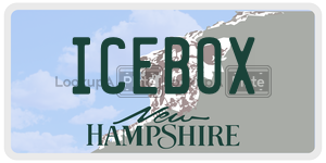 ICEBOX license plate in New Hampshire