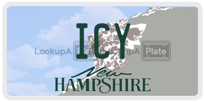 ICY  license plate in NH
