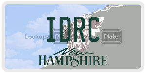 IDRC  license plate in NH