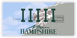 IIIII  license plate in NH