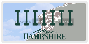 IIIIIII  license plate in NH