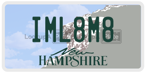 IML8M8  license plate in NH