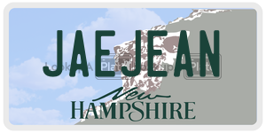 JAEJEAN  license plate in NH