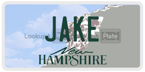 JAKE  license plate in NH