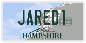 JARED1  license plate in NH