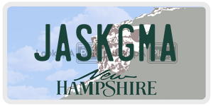 JASKGMA  license plate in NH