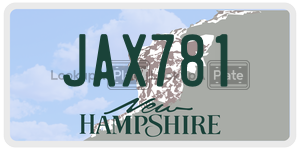 JAX781  license plate in NH