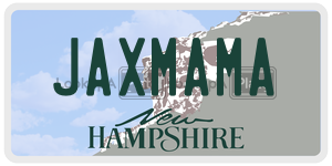JAXMAMA  license plate in NH