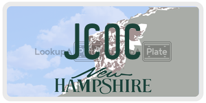 JCOC  license plate in NH