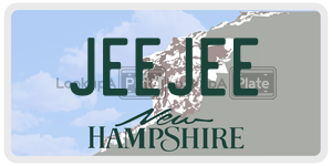 JEEJEE  license plate in NH