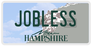 JOBLESS  license plate in NH