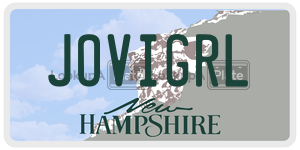 JOVIGRL  license plate in NH
