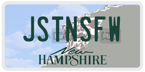 JSTNSFW  license plate in NH