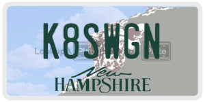 K8SWGN  license plate in NH