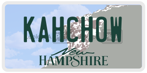 KAHCHOW  license plate in NH