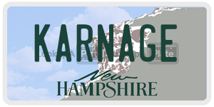 KARNAGE  license plate in NH