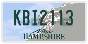 KBI2113  license plate in NH
