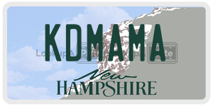 KDMAMA  license plate in NH