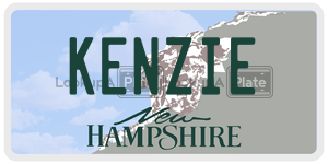 KENZIE  license plate in NH