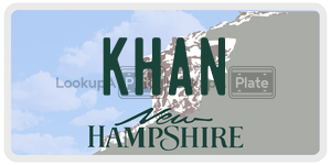 KHAN  license plate in NH