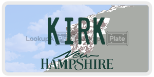 KIRK  license plate in NH