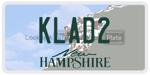 KLAD2  license plate in NH